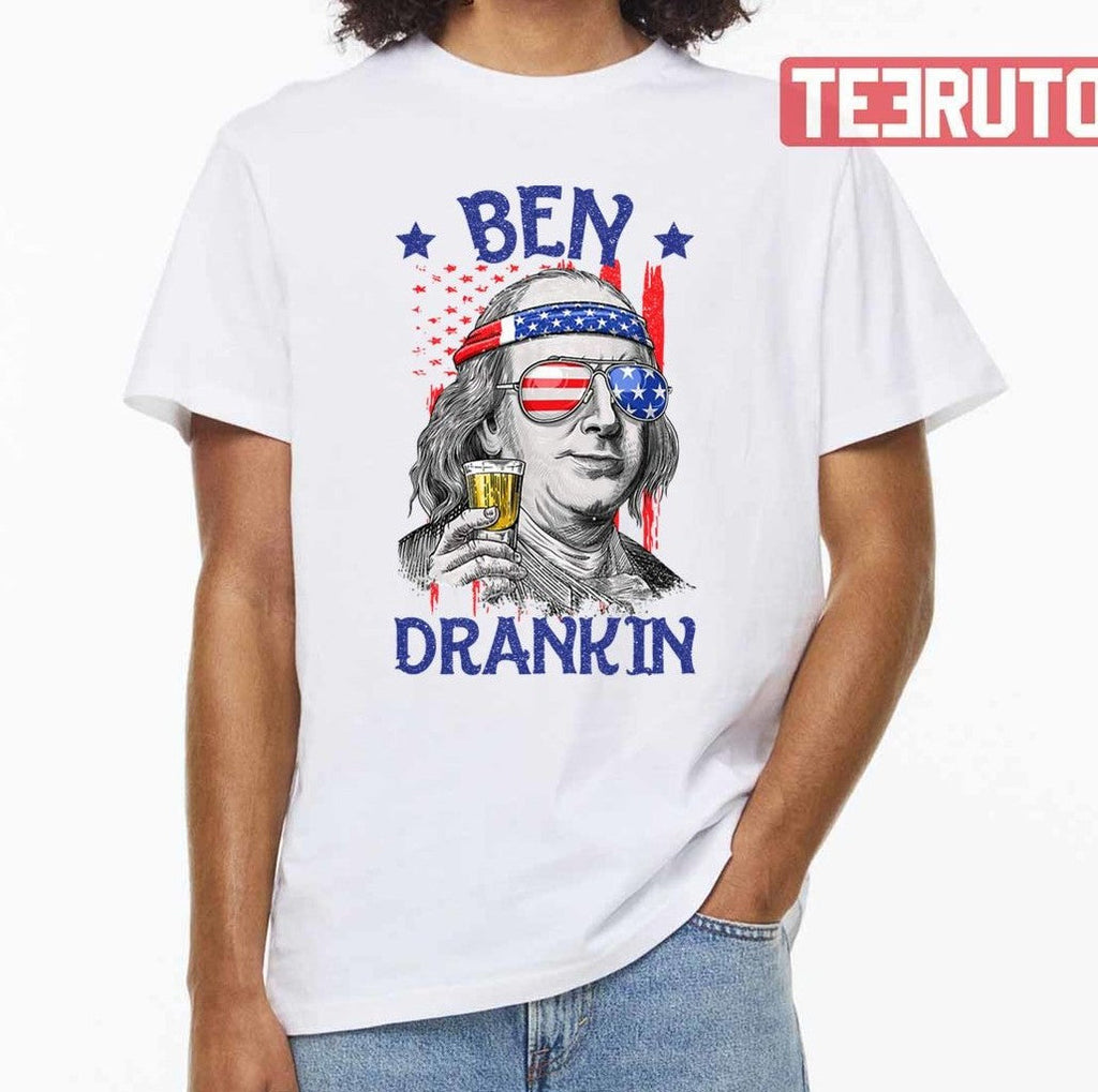 Ben Drankin Usa Flag 4th Of July Patriot Funny Art Memorial Day Unisex T-Shirt