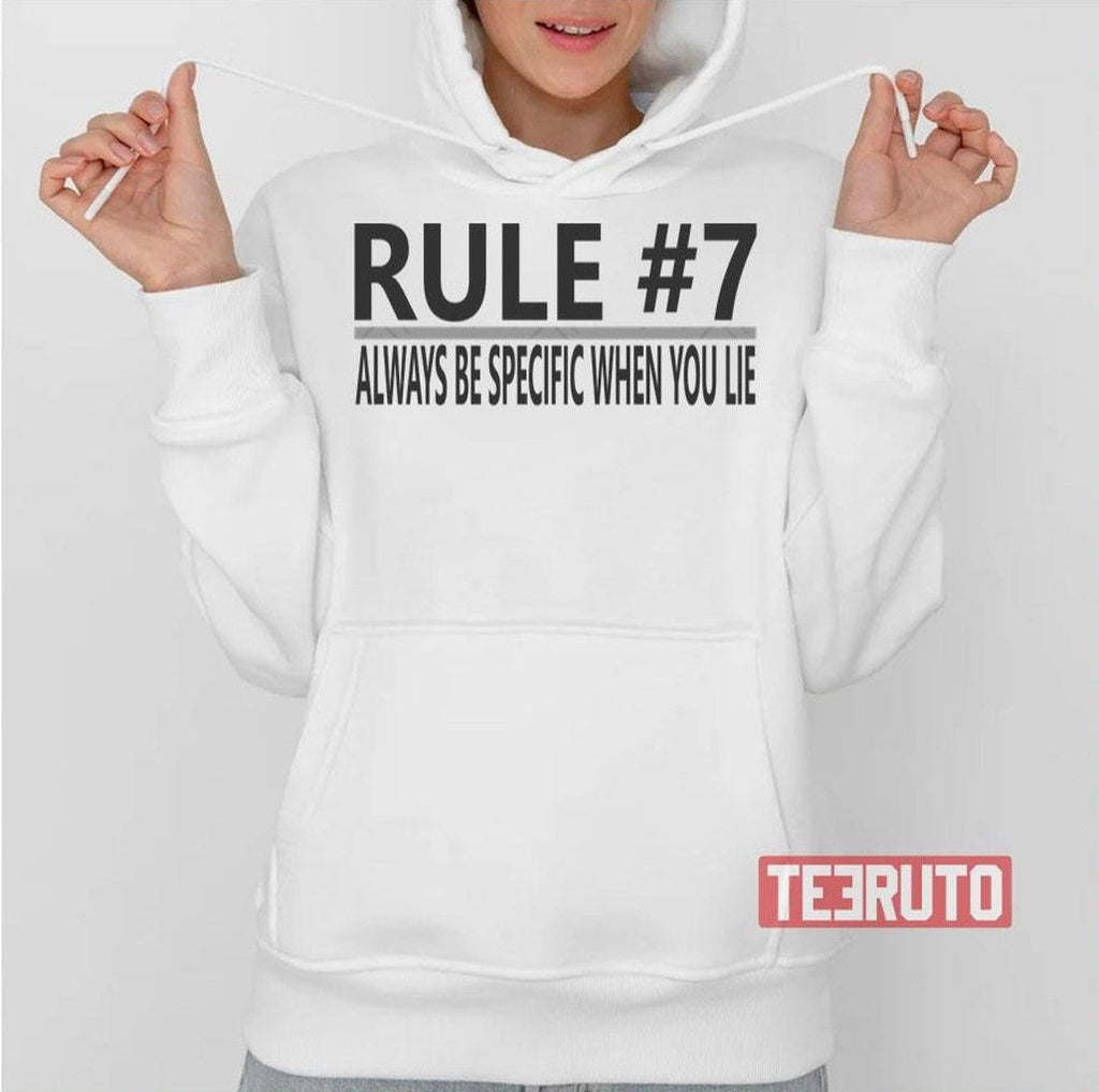 Specific When You Lie Rule 7 Grey Ncis Tv Show Unisex T-Shirt
