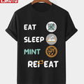 Sleep Token Design Eat Sleep Mint Repeat Cool Nft Unisex T-shirt