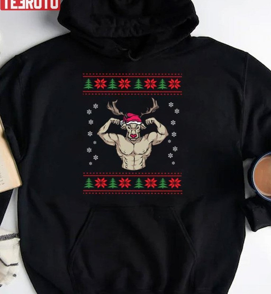 Reindeer This Is My Christmas Pajama Shirt Unisex Sweatshirt