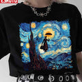 The Flying Lady With An Umbrella Oil Painting Mary Poppins Unisex T-Shirt