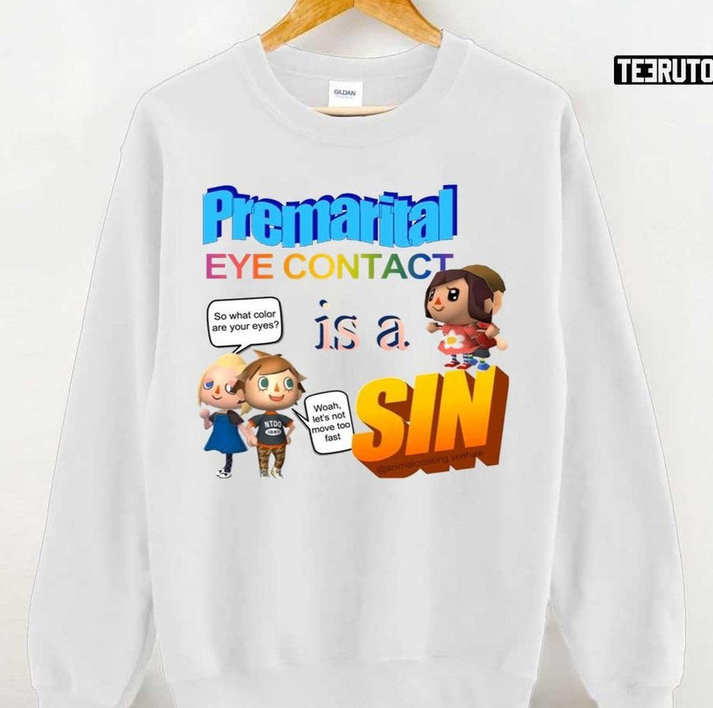 Premarital Eye Contact Is A Sin Word Art Meme Unisex Hoodie