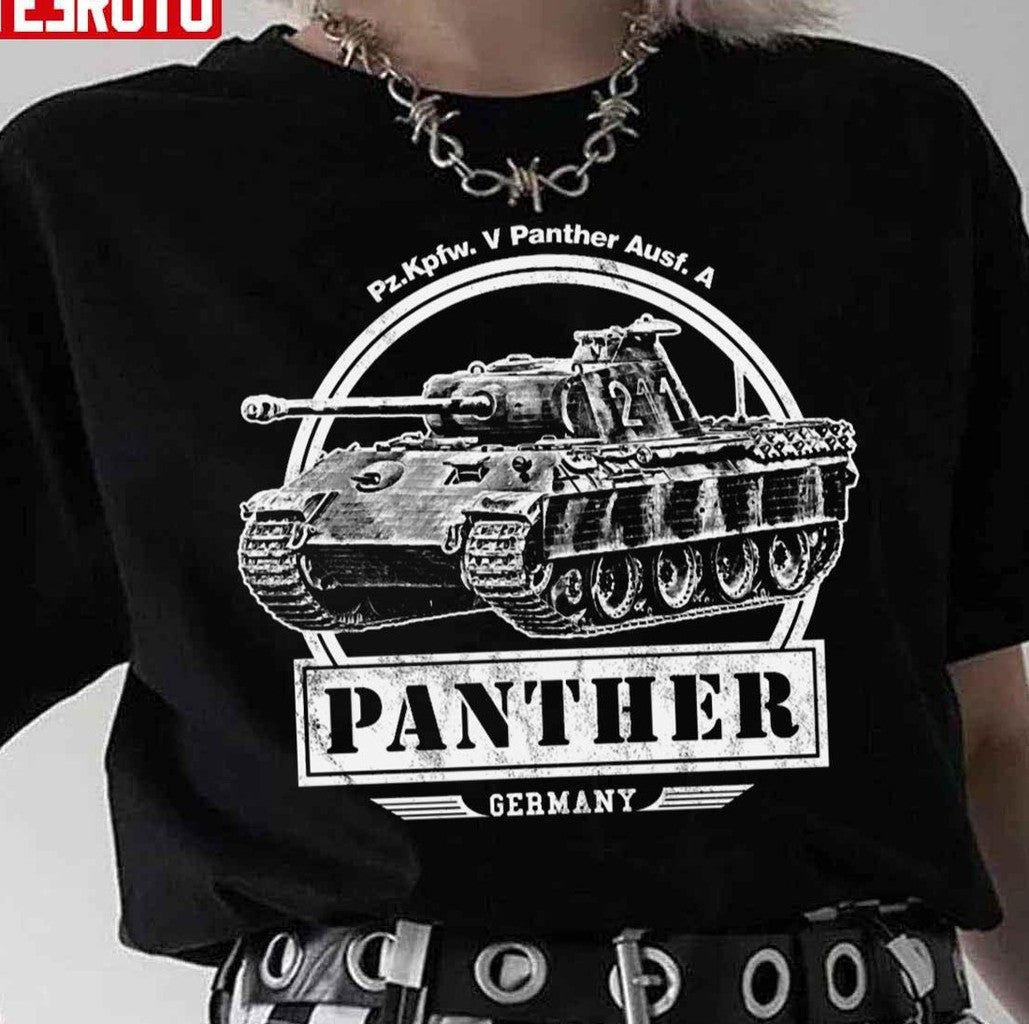 Panther Ww2 German Tank Vintage Unisex T-Shirt