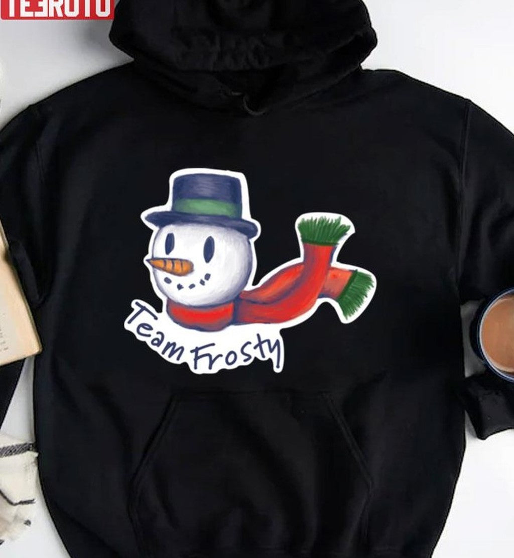 Team Frosty Wearing Scarf Before Go Out Christmas Unisex Sweatshirt