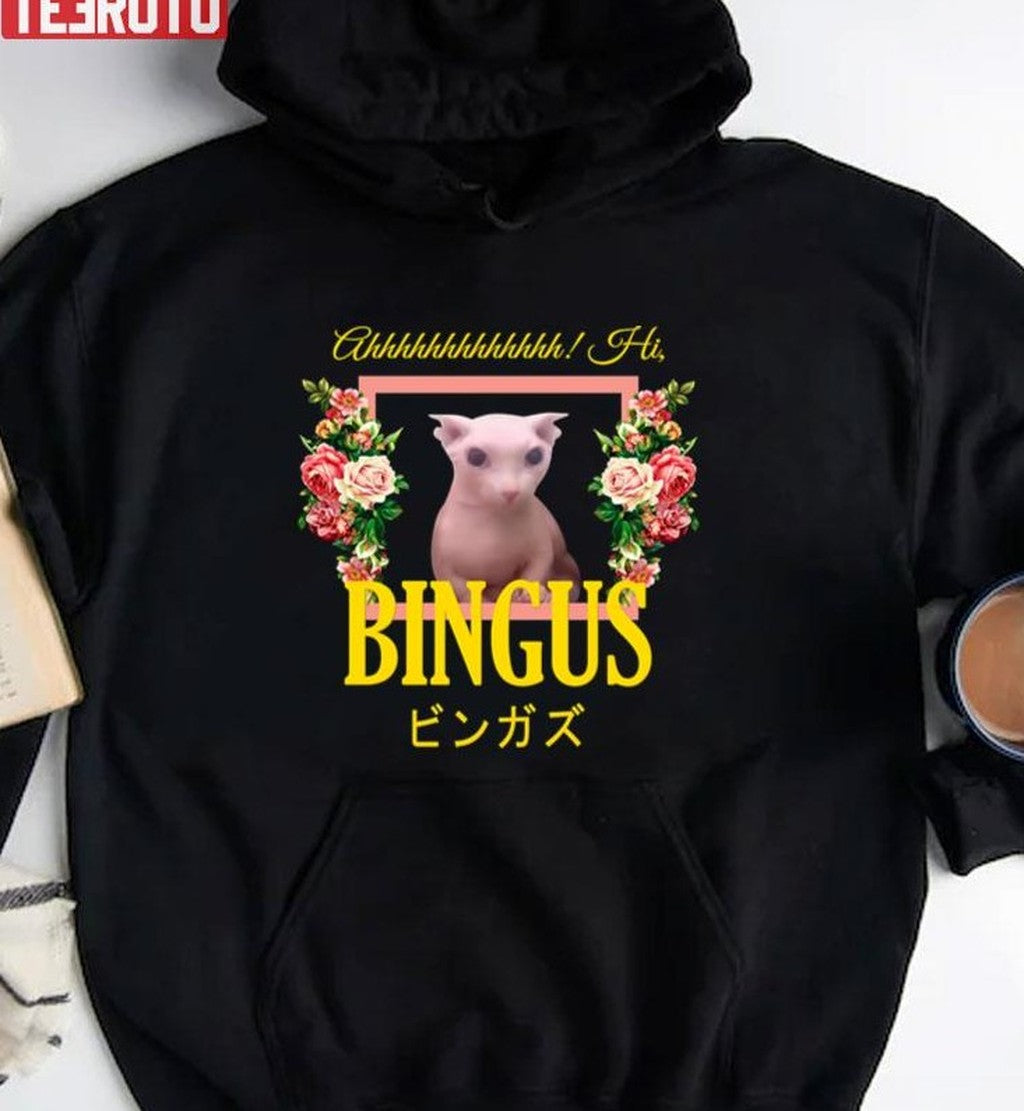 Bingus Floral Aesthetic Ahhhh Hi Unisex T-shirt