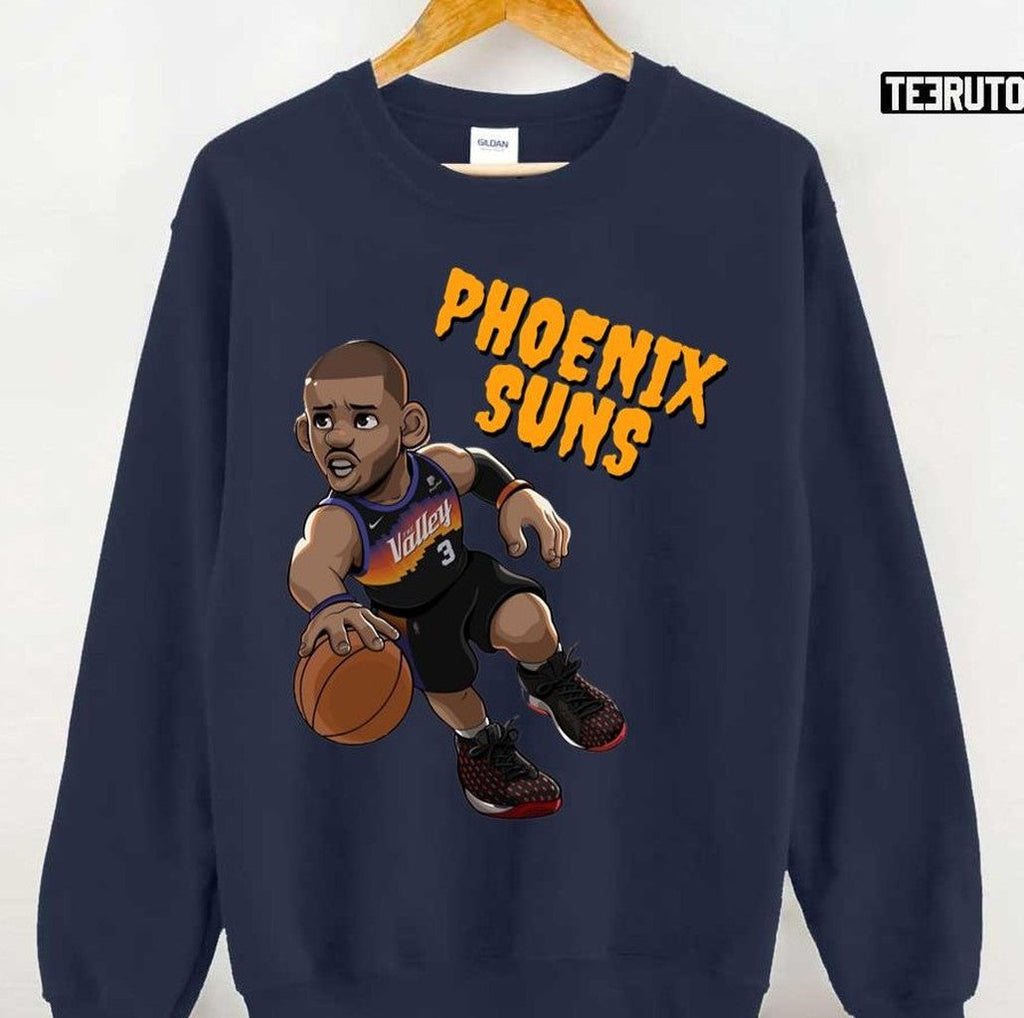 Phoenix Suns Chibi Chrispaul Nba Illustrated Design Unisex Sweatshirt