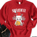 Snaxolotl Christmas Axolotl Eating A Gingerbread Cute Chibi Kawaii Christmas Unisex Sweatshirt