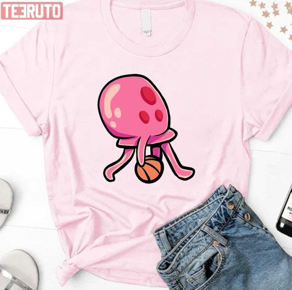 Pink Basketball Jellyfish Ballin Graphic Unisex Sweatshirt