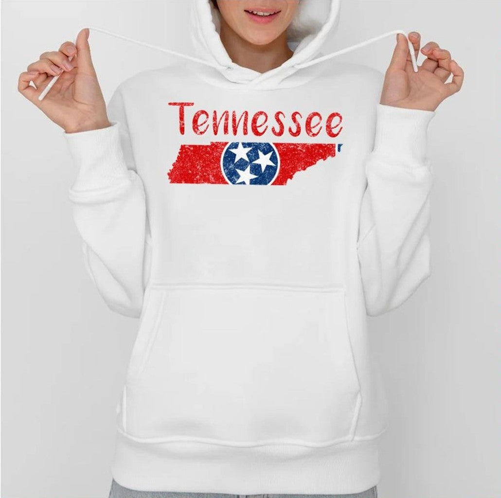 Tennessee State Flag Patriotic State Shaped Unisex T-Shirt