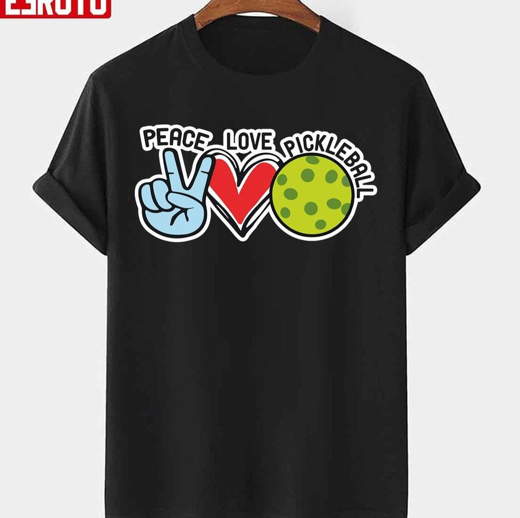 Peace Love Pickleball Design Unisex T-shirt