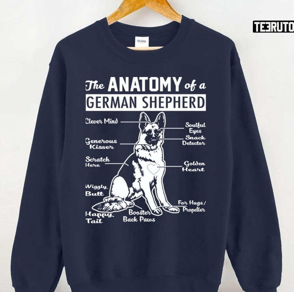 The Anatomy Of A German Shepherd Unisex Sweatshirt
