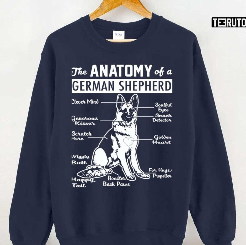 The Anatomy Of A German Shepherd Unisex Sweatshirt