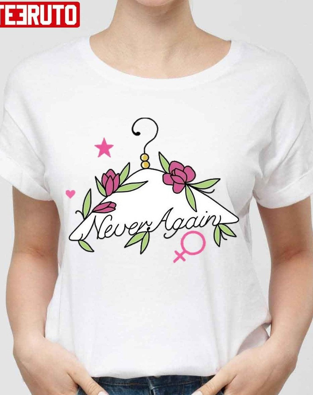 Never Again Coat Hanger Flower Unisex T-Shirt