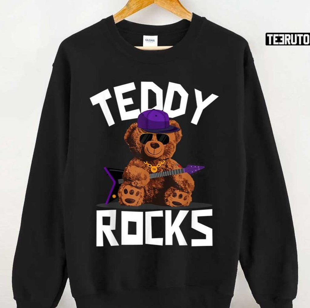 Teddy Bear Rock And Roll Lovers Unisex T-Shirt