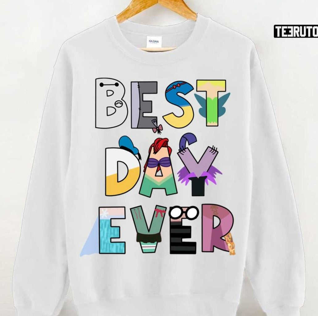 Best Day Ever Characters Big Hero Cartoon Unisex Sweatshirt