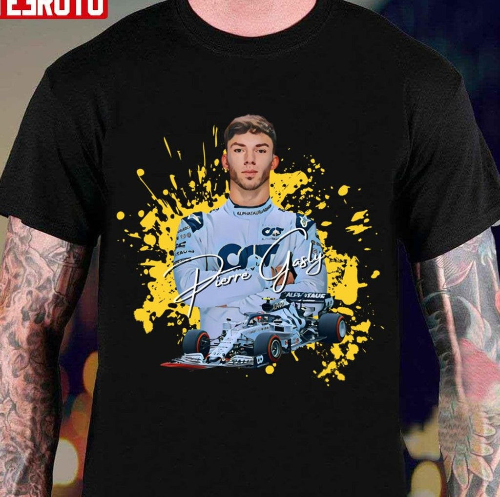 Pierre Gasly Watercolor Design Yellow Unisex Hoodie