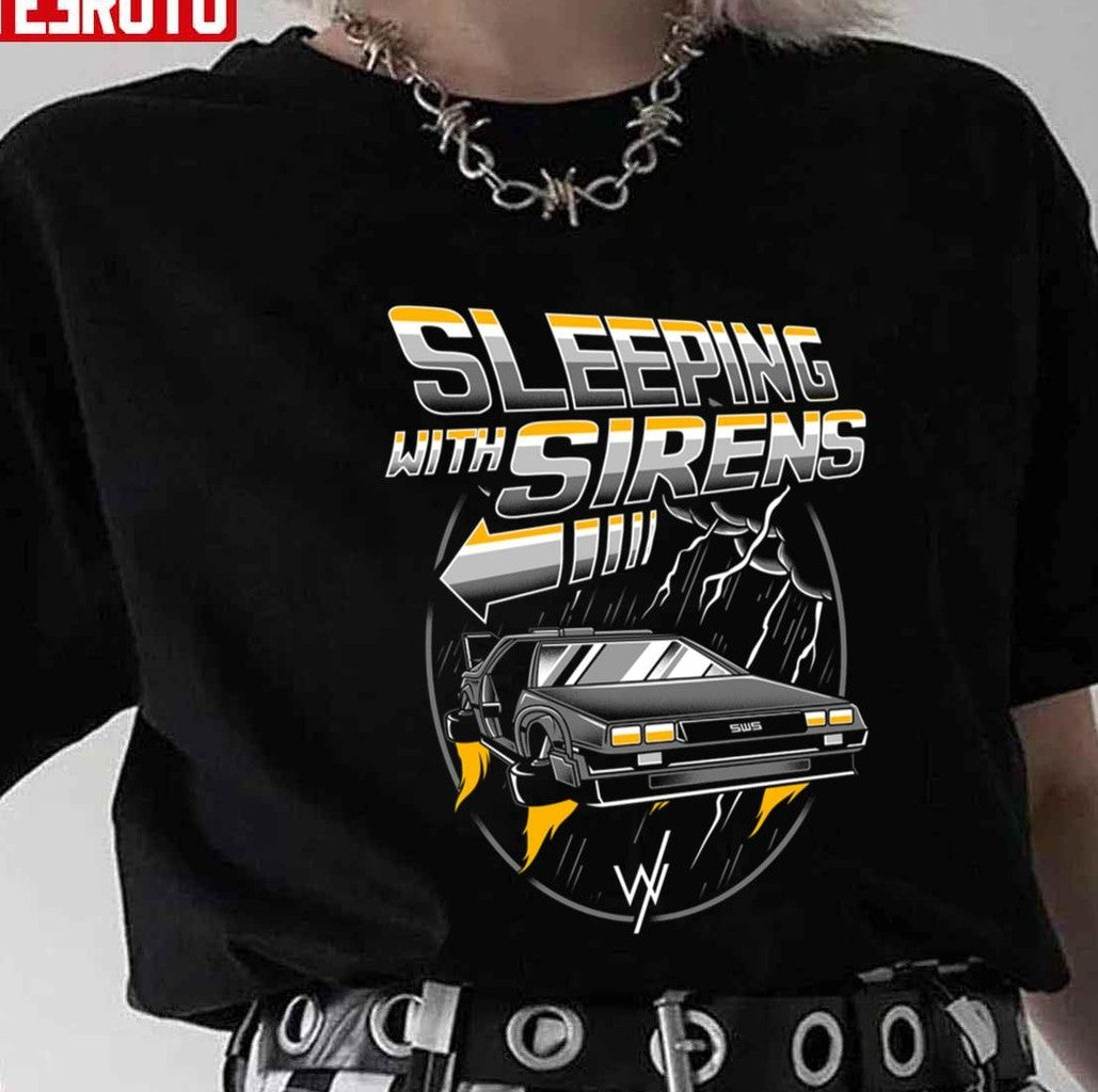 The Car Back To The Future Sleeping With Sirens Band Unisex T-Shirt