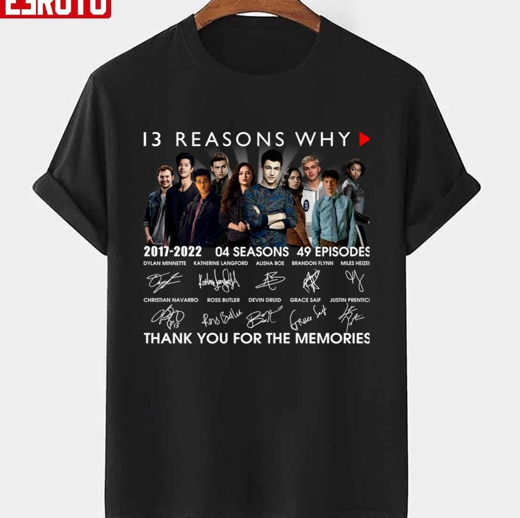 Signature And Thank You For The Memories 13 Reasons Why Unisex T-Shirt