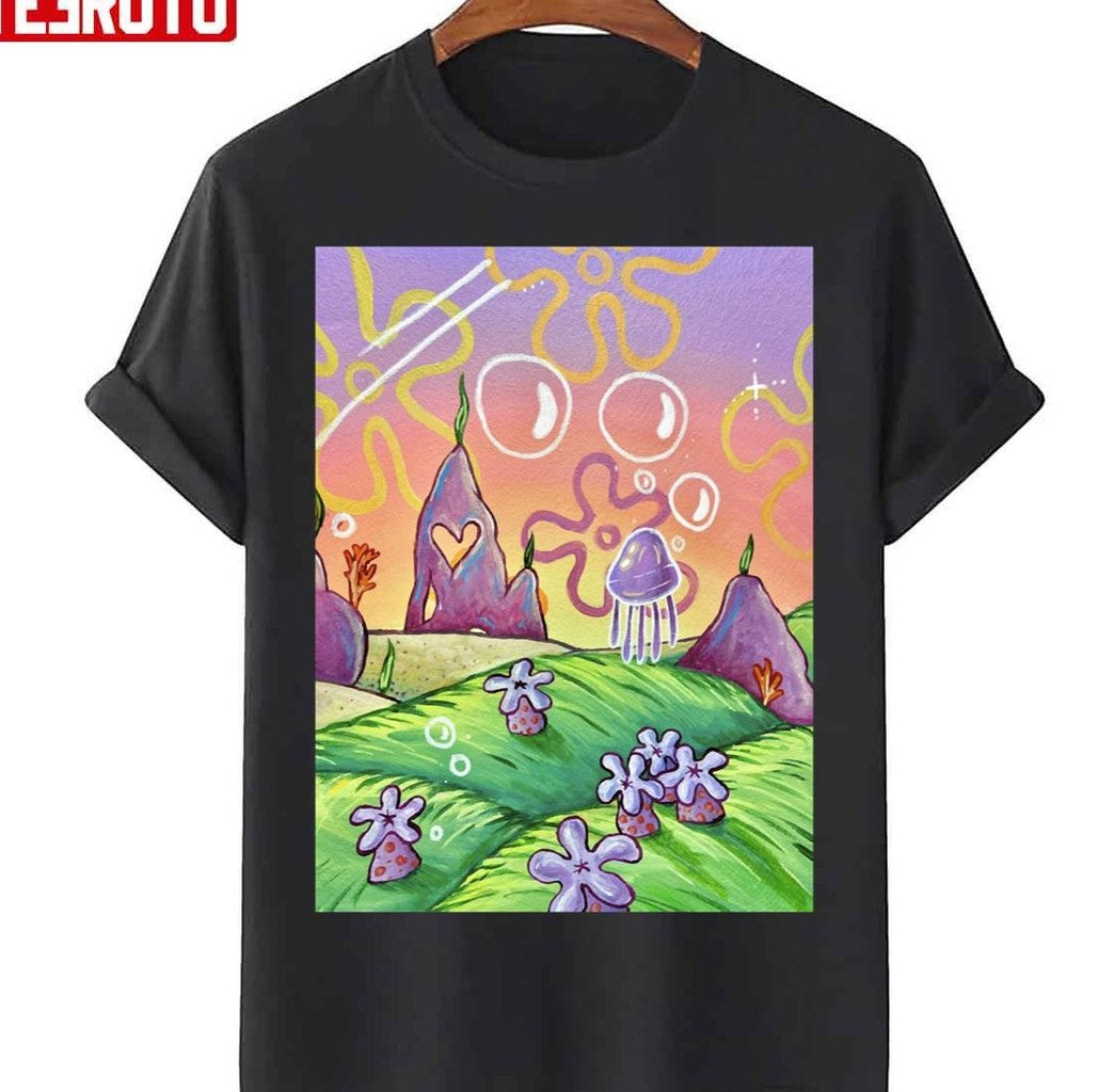 Sunset Spongebob Window Unisex T-Shirt