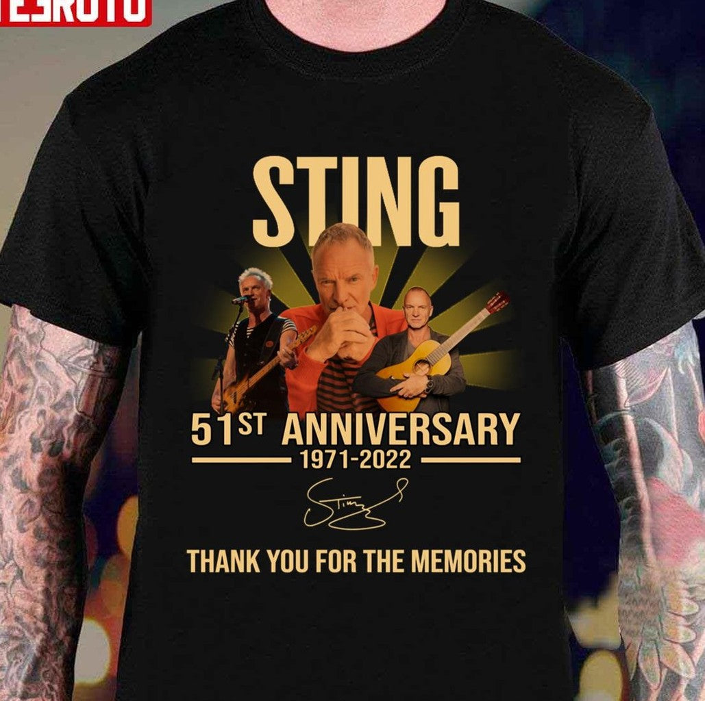 51st Anniversary 1971-2022 Thank You Sting For Memories Signature Unisex T-Shirt