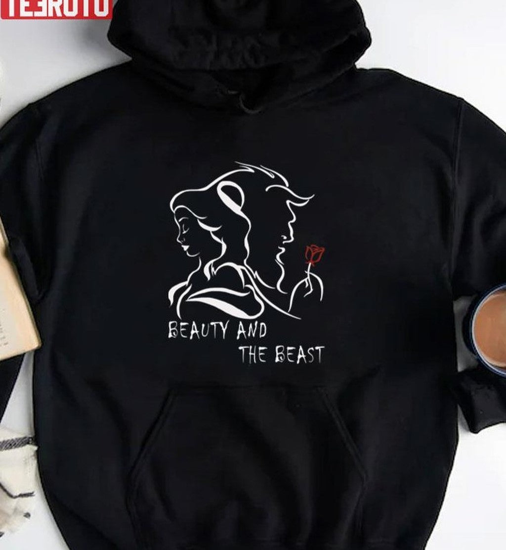 Beauty And The Beast Silhouette Art Unisex T-Shirt
