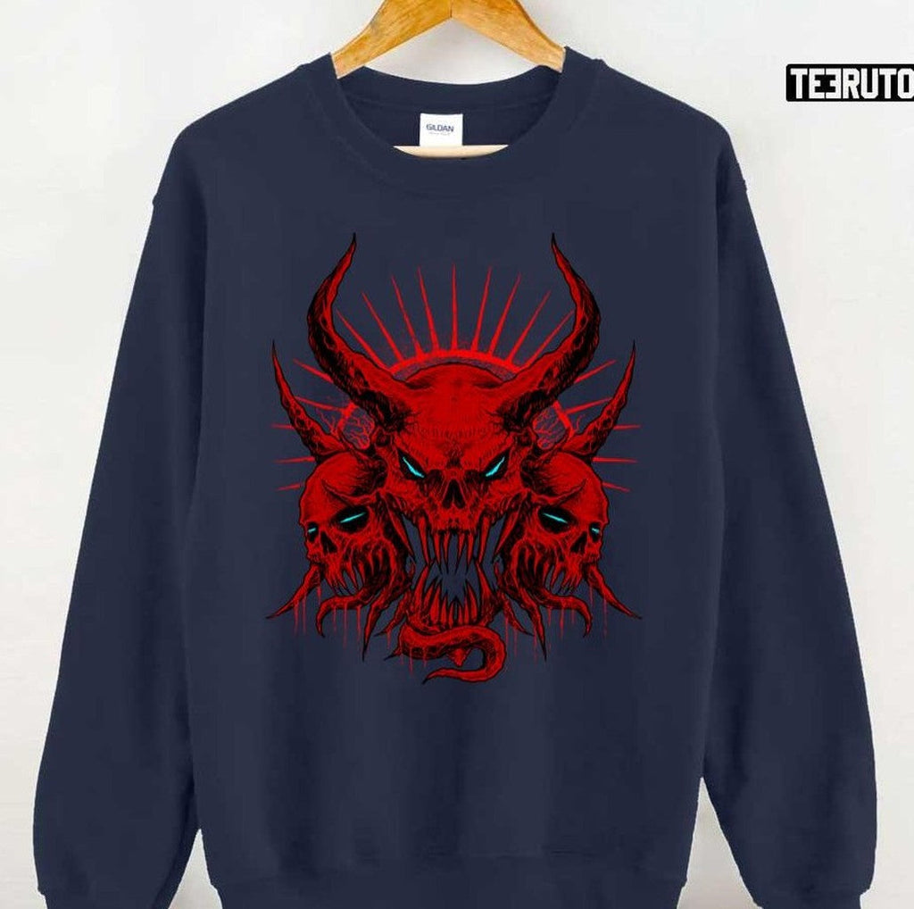 666 Demonic Demon Skulls Unisex T-Shirt