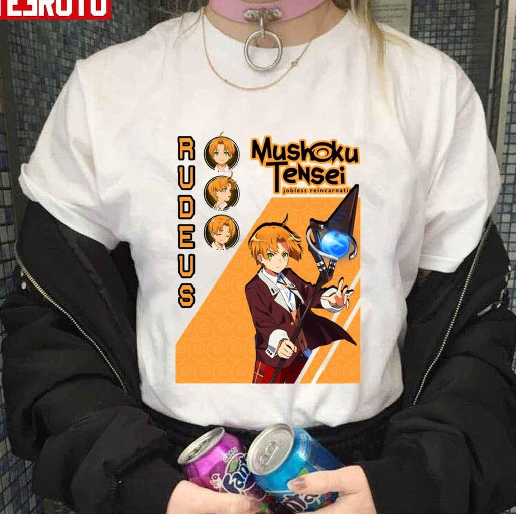 Rudeus Yellow Colour Mushoku Tensei Vintage Retro Unisex Hoodie