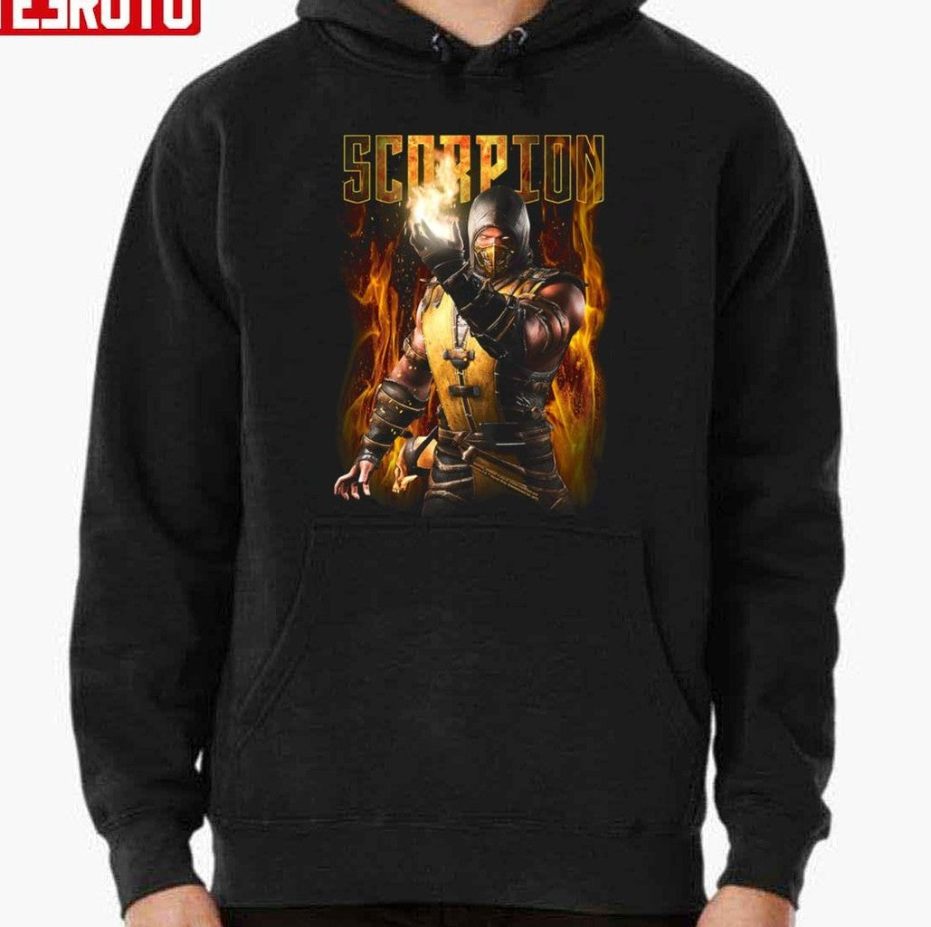 Scorpion Golden Color Design Mortal Kombat Unisex Hoodie
