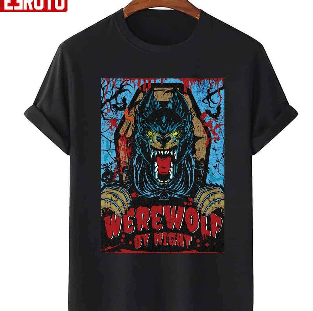 Scary Werewolf By Night Halloween Horror Design Unisex Sweatshirt