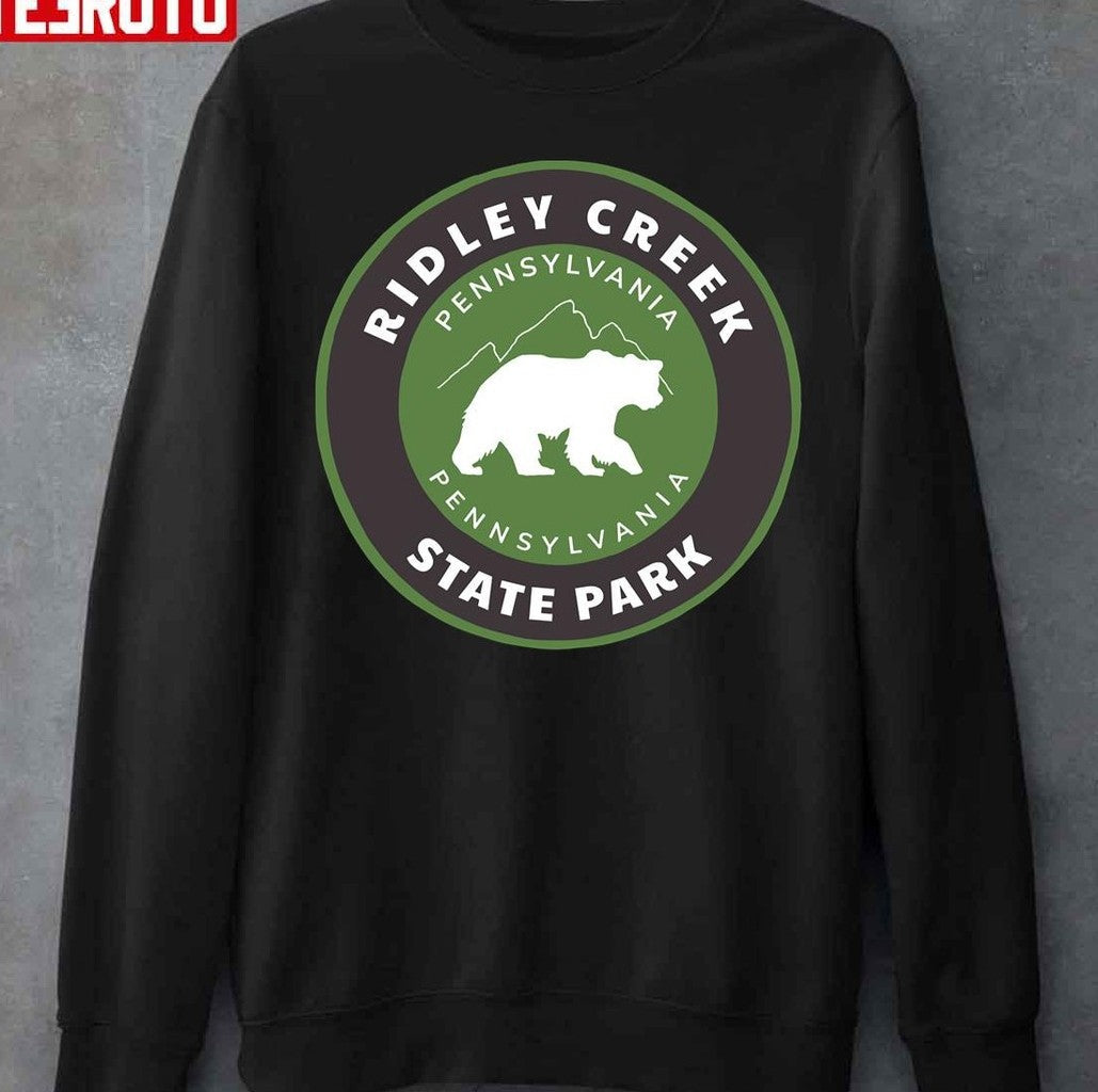 Ridley Creek State Park Pennsylvania Pa Badge Mountain Bear Unisex T-Shirt