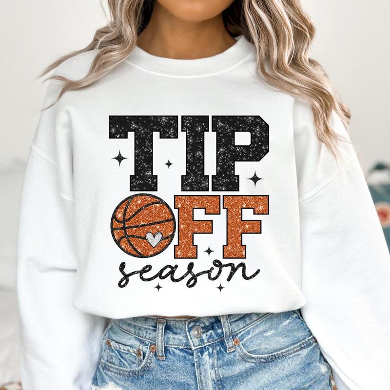 Game Day Basketball Blink Digital Graphic Basketball Crewneck Sweatshirt, Basketball Mama, Basketball Mom, Basketball Season Game Day Shirt