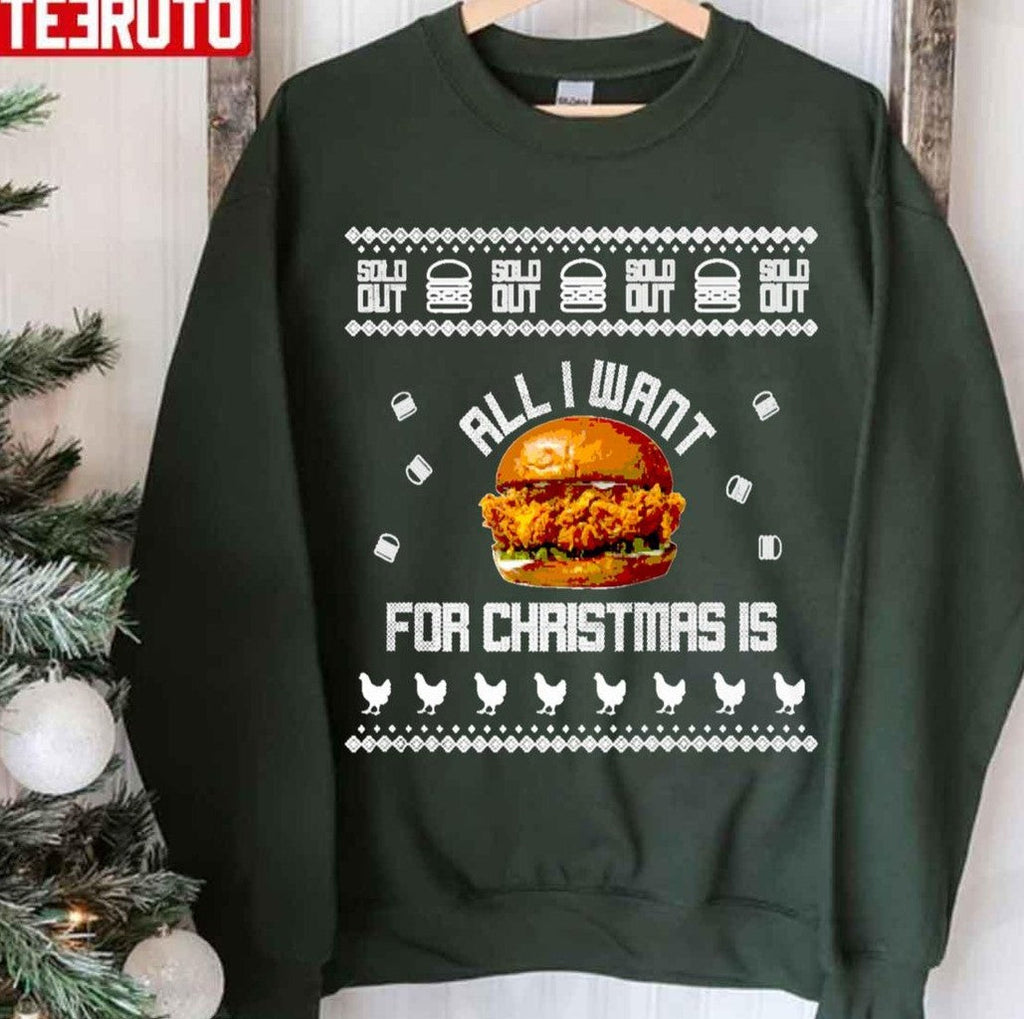 Popeyes Chicken Sandwich Christmas Unisex Sweatshirt