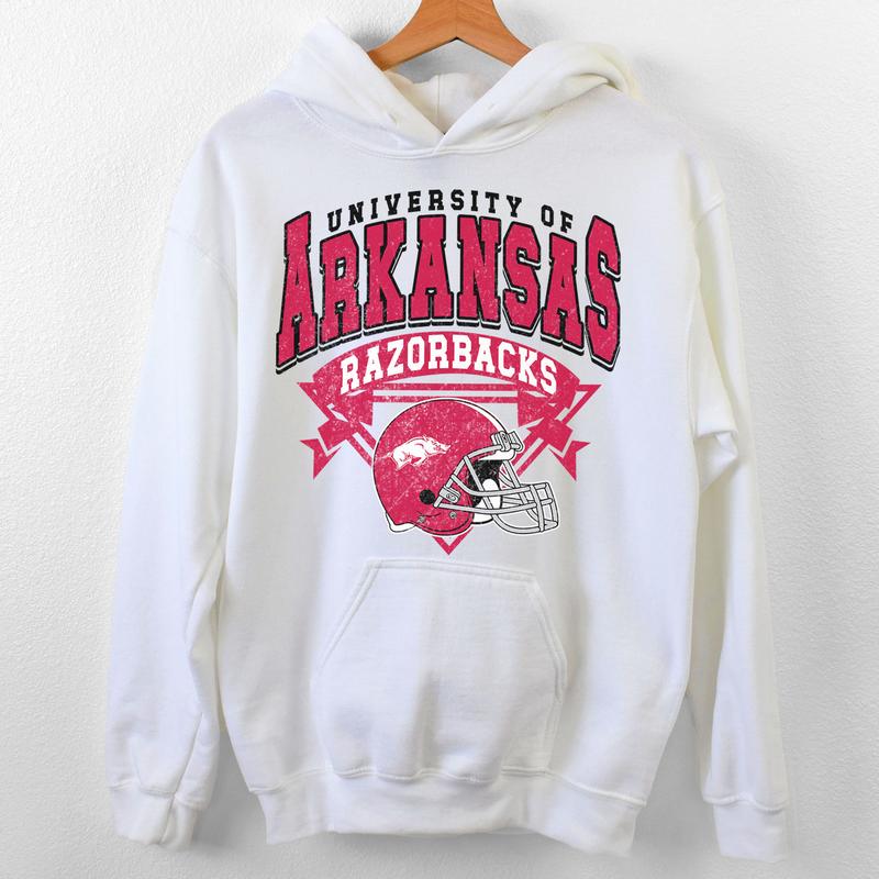 Arkansas Razorbacks Vintage NCAA Sweatshirt, Unisex Razorbacks Football Shirt, Classic Sport Hoodie for Fans, Cotton Casual Shirt, T-Shirt