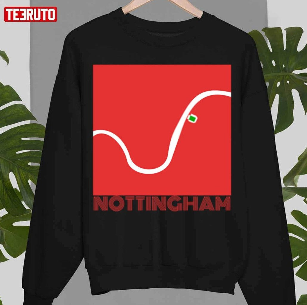 Nottingham Forest River Map Unisex T-Shirt