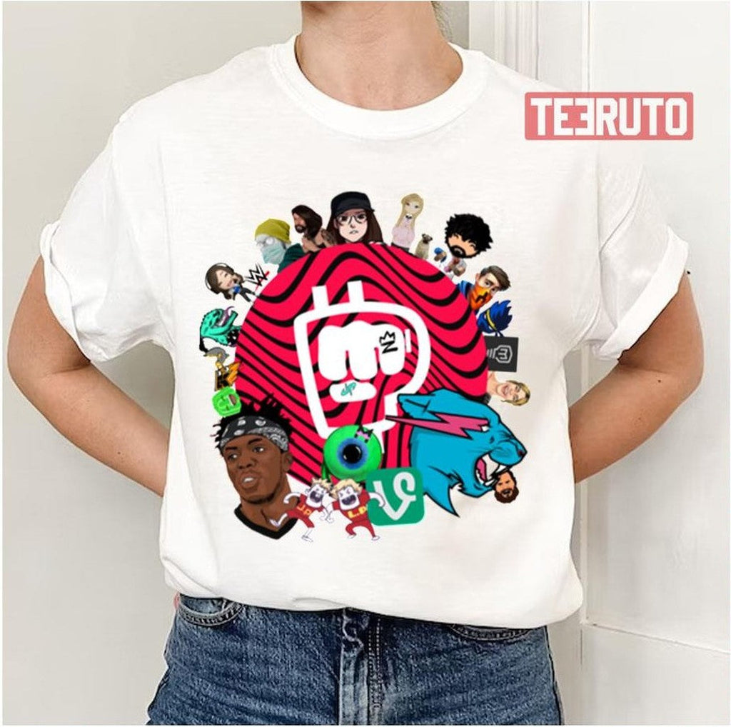Popular Youtubers Logo Combined Active Unisex T-Shirt