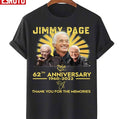 60th Anniversary 1960 2020 Thank You For The Memories Signature Jimmy Page Unisex T-Shirt