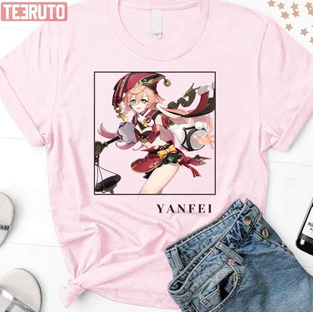 Animated Art Yanfei Genshin Impact Unisex T-Shirt