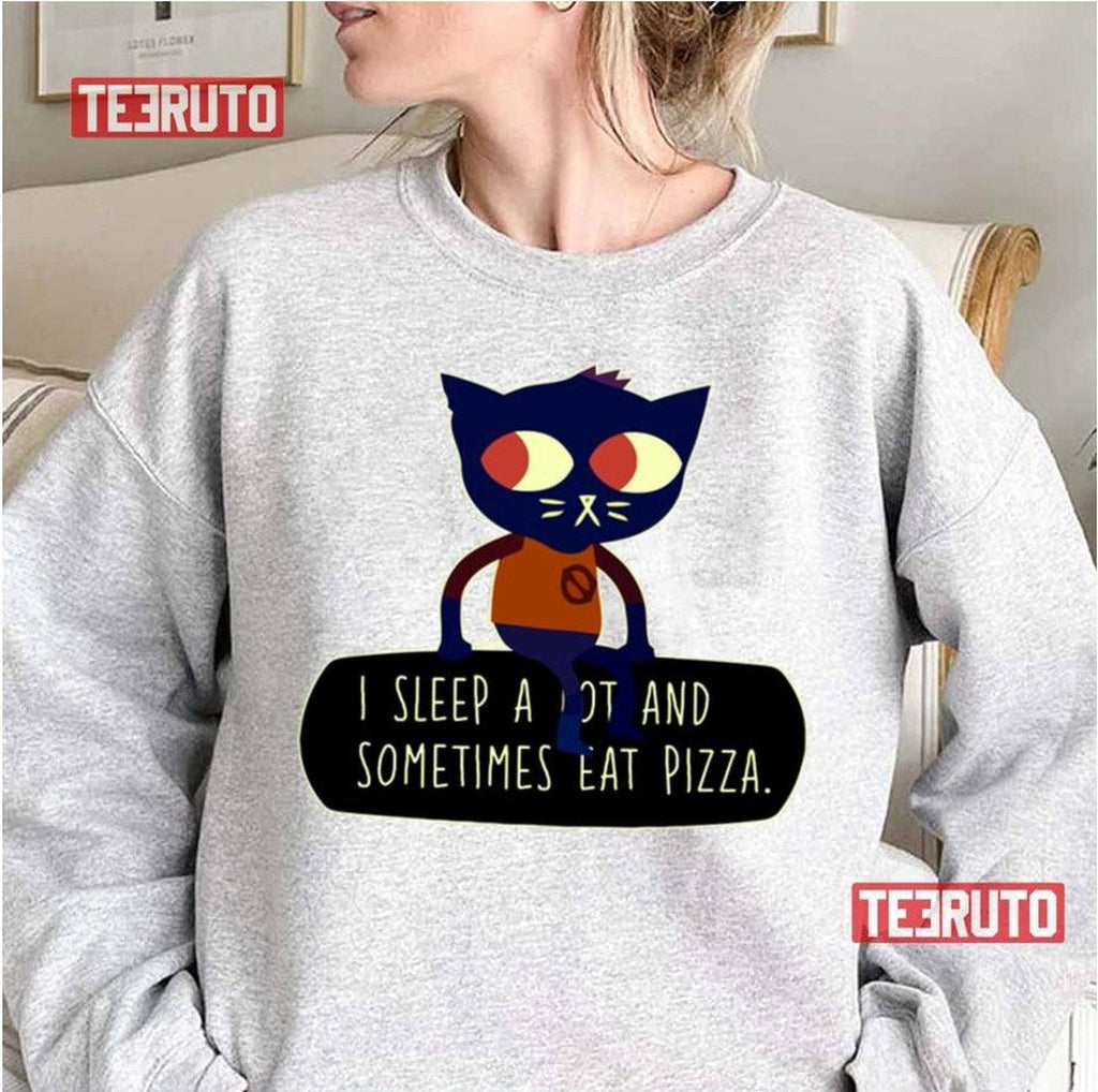 Night In The Woods I Sleep A Lot And Sometimes Eat Pizza Mae Borowski Unisex Sweatshirt