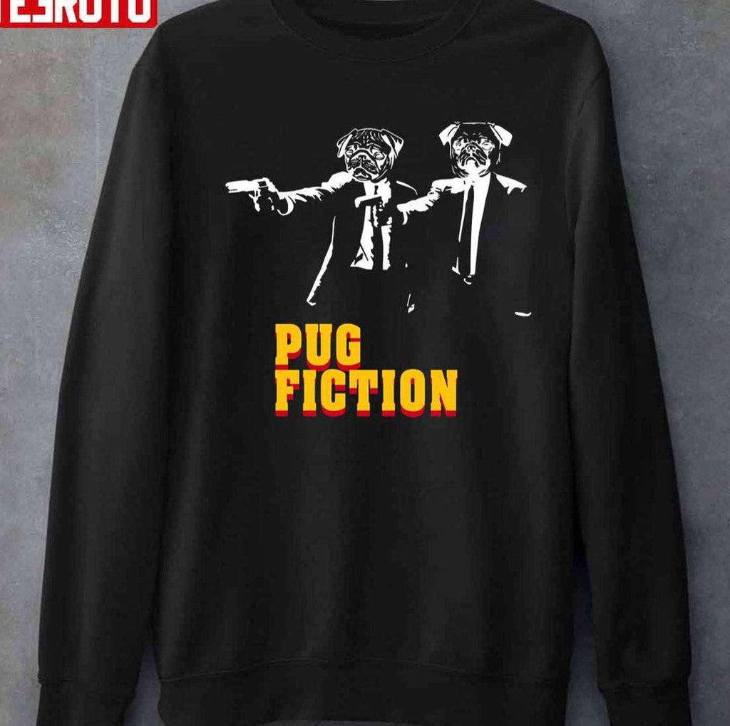 Pulp Dogs Pug Fiction Unisex T-shirt
