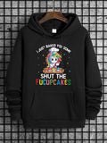 Men's Cartoon Print Drop Shoulder Hoodie, Fashion Drawstring Hooded Sweatshirt for Spring & Fall, Streetwear Style in Men's ClothingÂ 