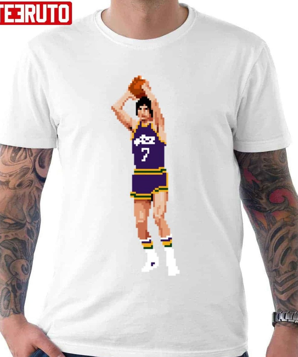 Pete Maravich Pixel Qiangy Basketball Unisex T-Shirt