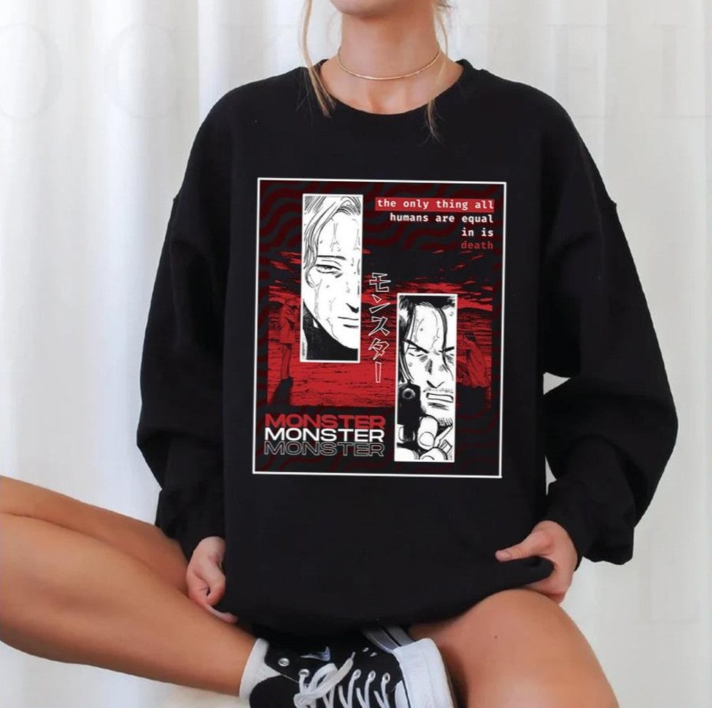 Naoki Urasawa Monster Anime Red Graphic Unisex Sweatshirt