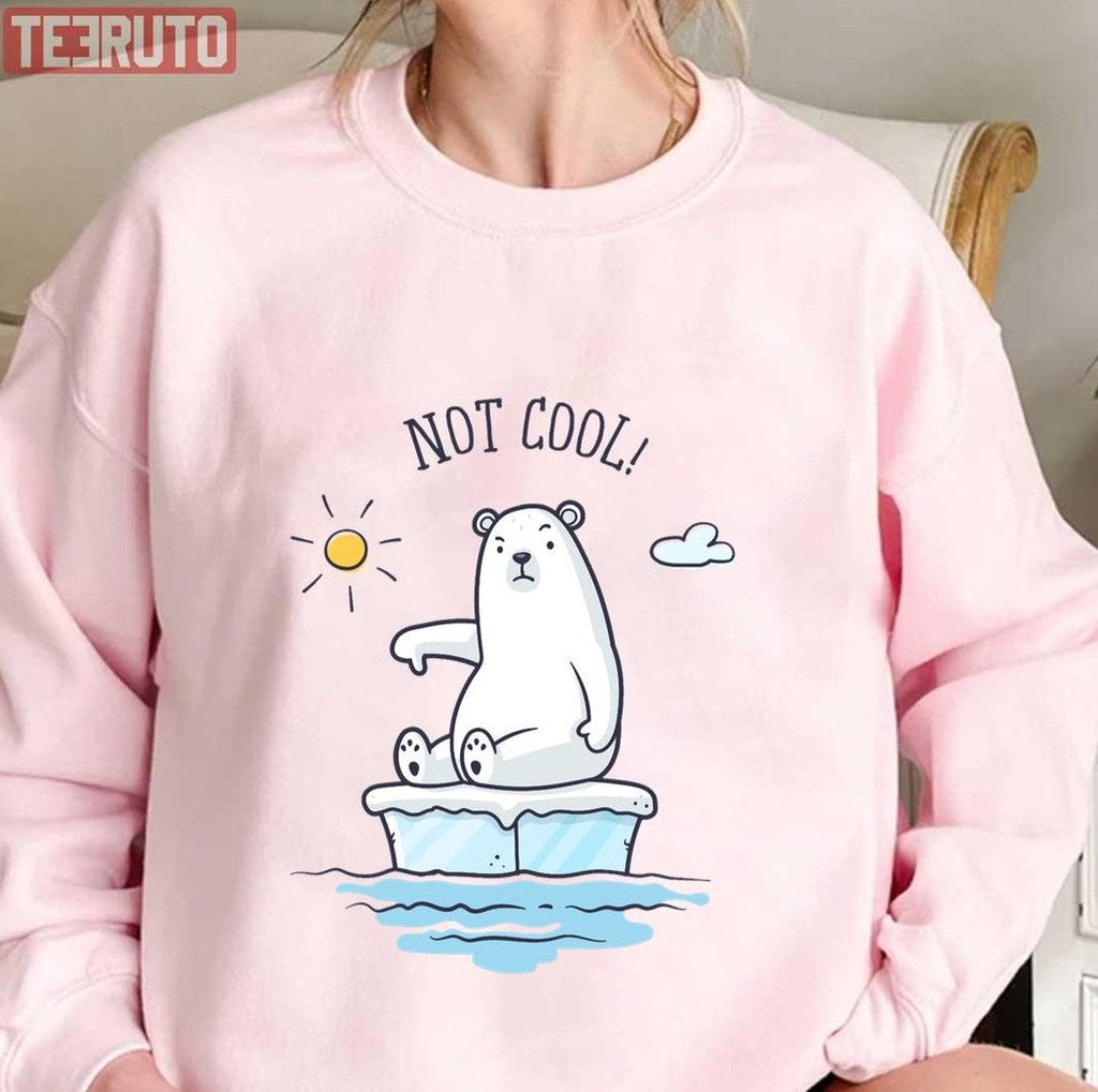 Polar Bear Global Warming Is Not Cool Premium Scoop Unisex Sweatshirt -
