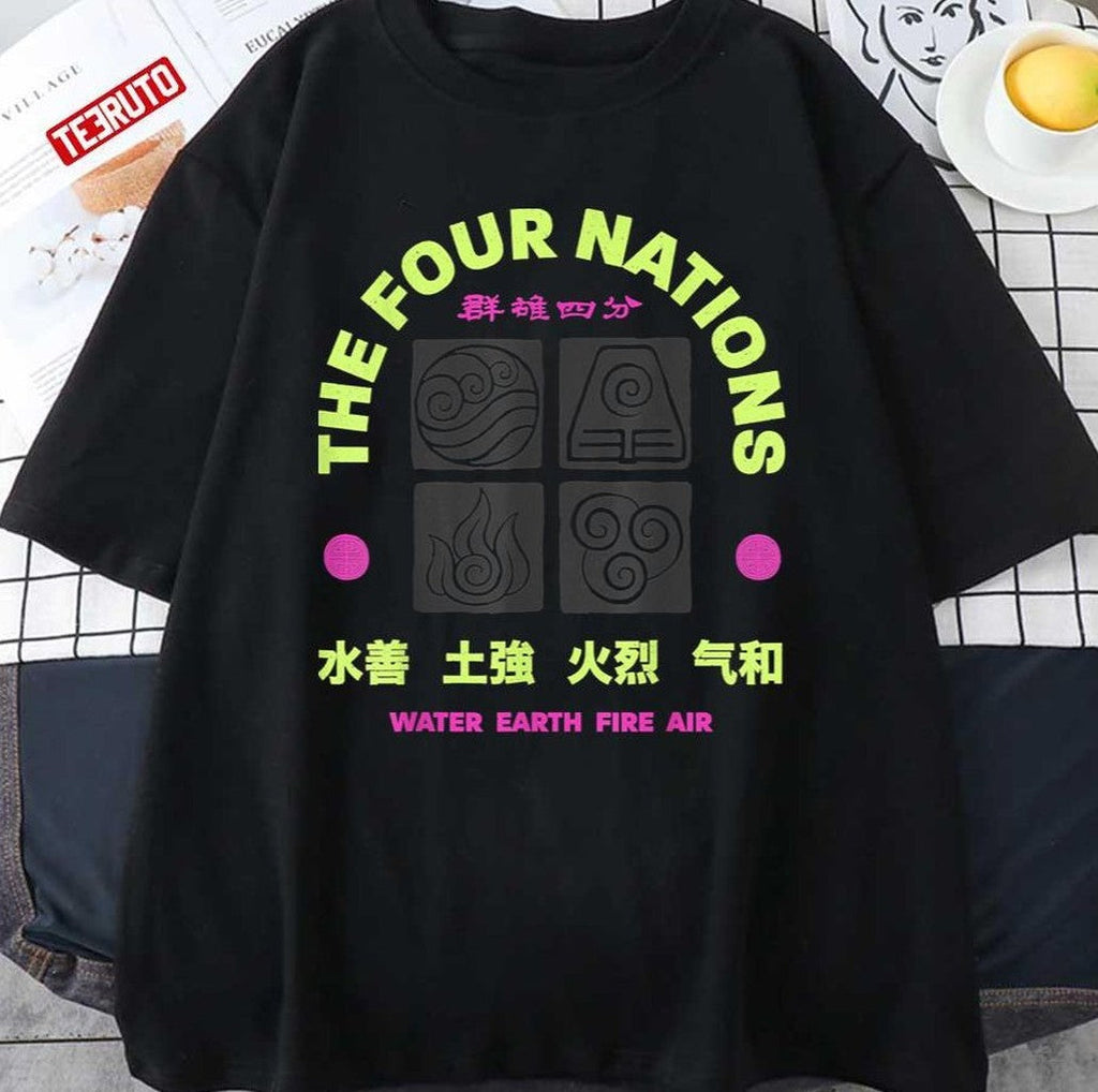 The Four Nations Symbols Avatar The Last Airbender Unisex T-Shirt