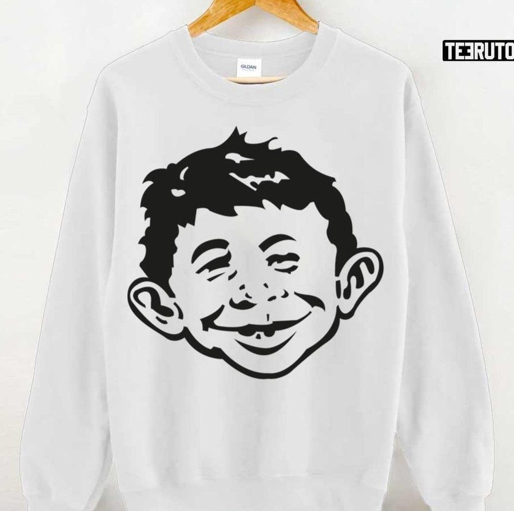 Black Design Alfred E Neuman Mad Magazine Unisex Sweatshirt