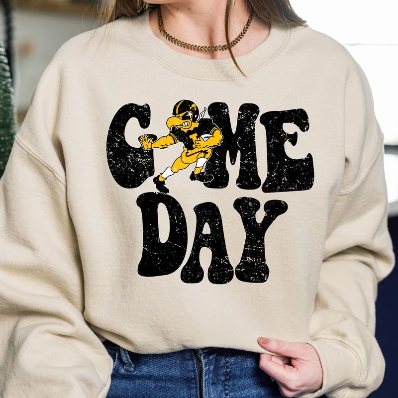 Iowa Hawkeyes Vintage College Game Day Football NCAA Sweatshirt, Vintage Sweatshirt NCAA, Classic Sport Sweatshirt, Gifts For Football Fan Sport