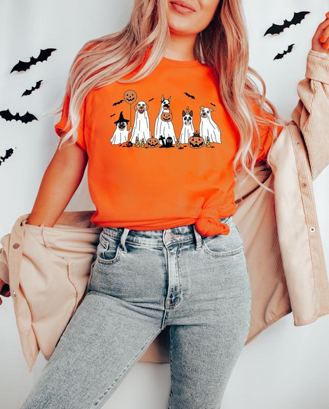 Ghost Dog Halloween Crewneck Sweatshirt, Hoodie, T-shirt