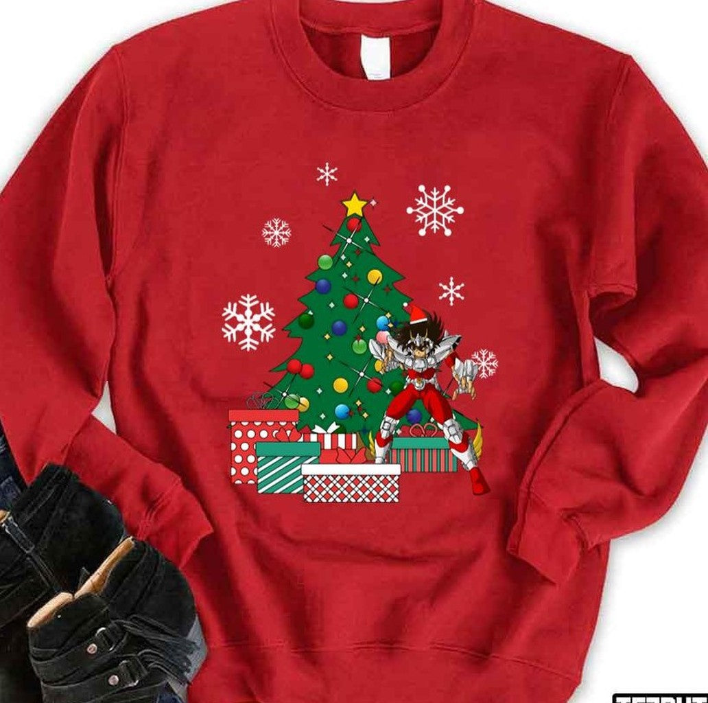Pegasus Seiya Around The Christmas Tree Unisex T-Shirt