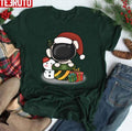 The Christmas Gifts Snowman And Chritsmas Trees Of Astronaut Unisex T-shirt
