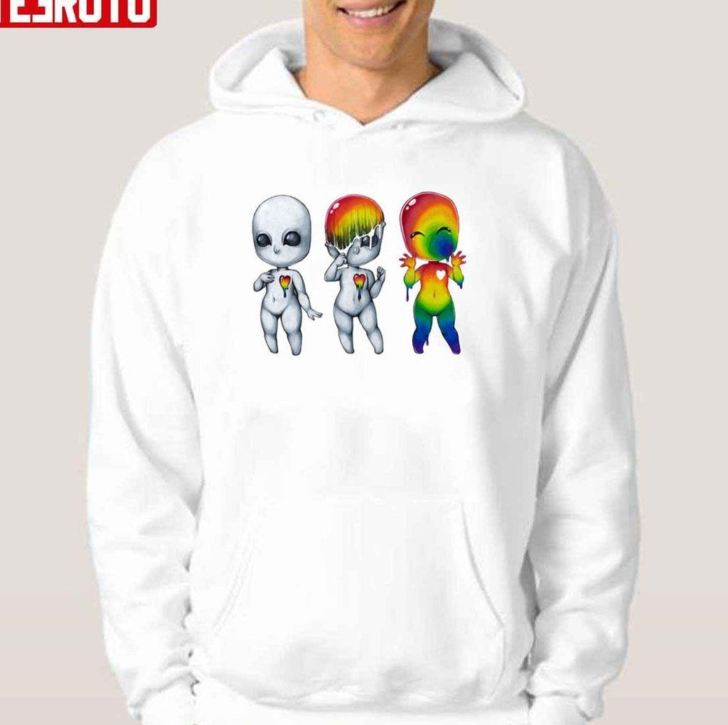 Out Of Your Shell Alien Raibow Tie Dye Unisex T-Shirt